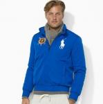 zipper polo ralph lauren veste hoodie hommes star 2013 beau polo big pony bleu